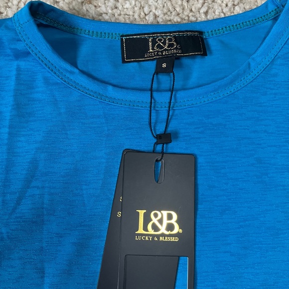 Lucky & Blessed Vibrant Blue Fringe Tunic Size S NWT - Picture 3 of 6